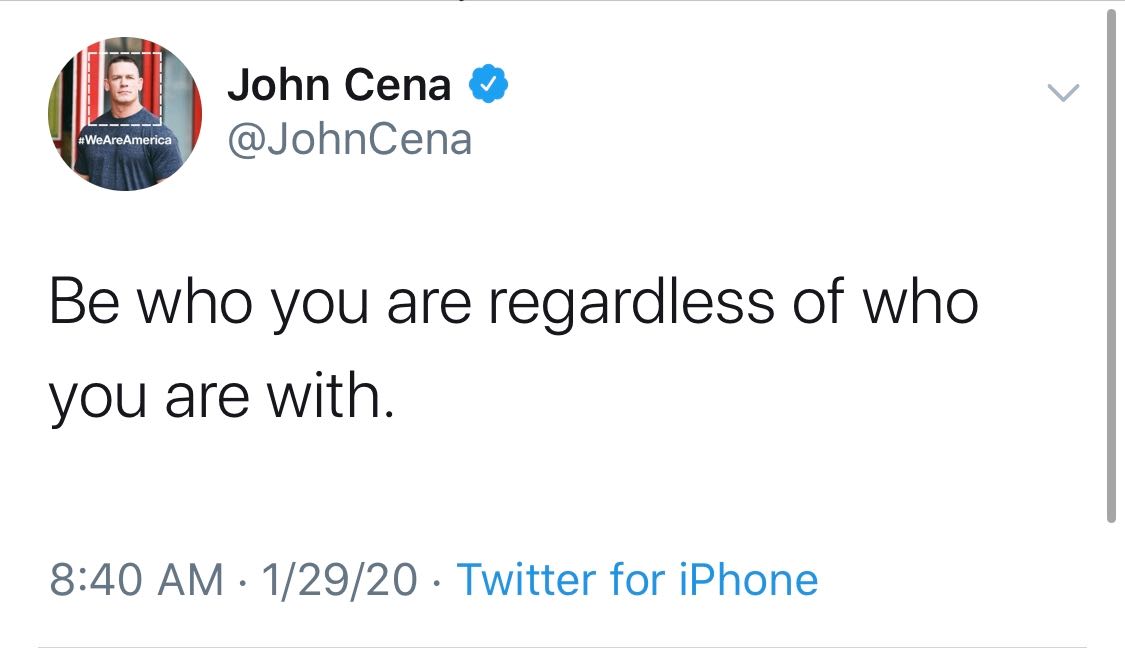 John Cena's Tweet