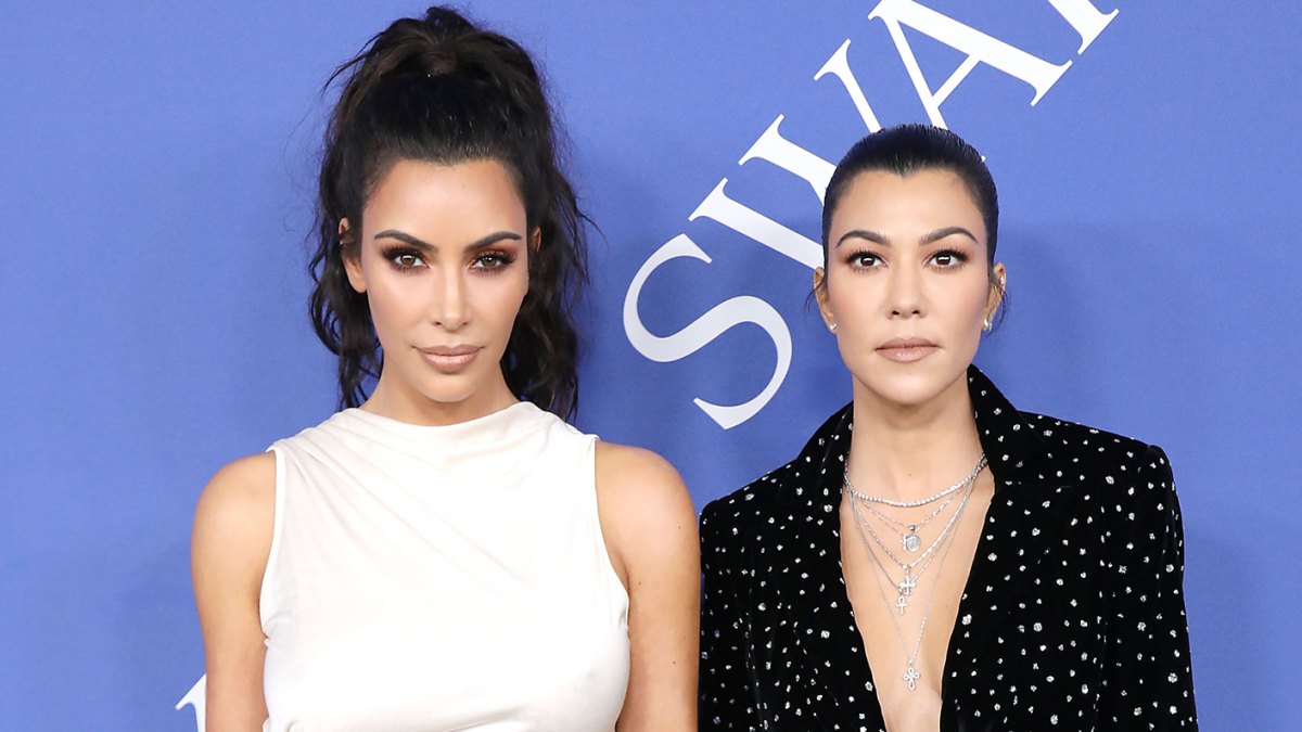 Kim Kardashian West and Kourtney Kardashian attend the 2018 CFDA Fashion Awards