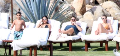 Kourtney Kardashian, Scott Disick, Sofia Richie and Mason Disick Sunning in Mexico