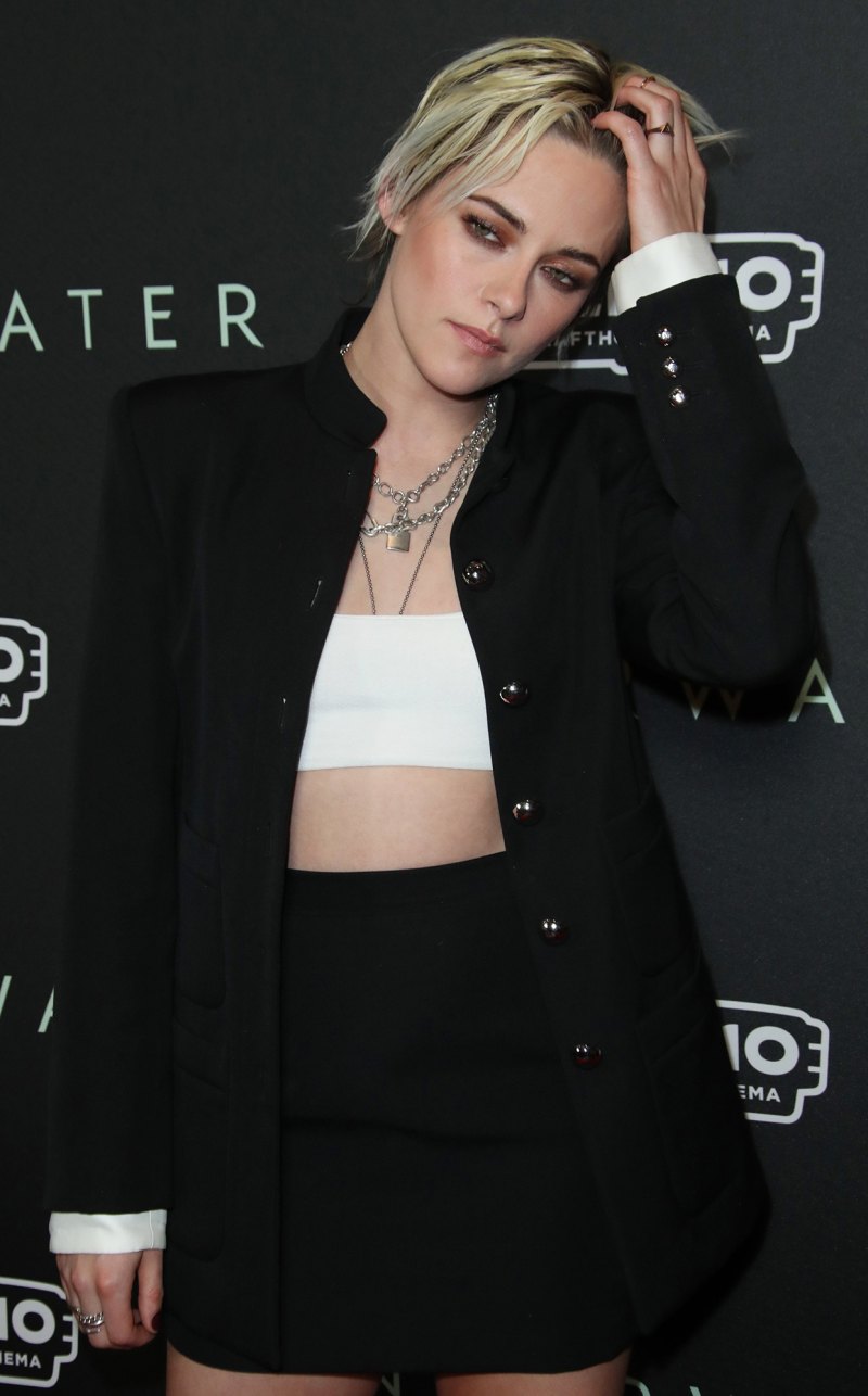 Kristen Stewart Looks Very Rock n' Roll in Black and White Ensemble at 'Underwater' Premiere