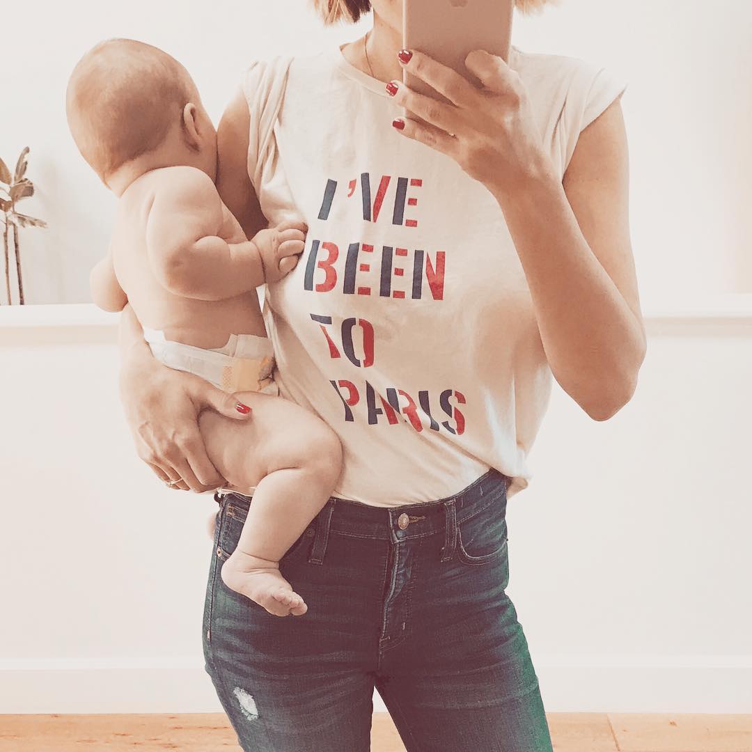 Lauren Conrad Taking a Selfie With Her Baby