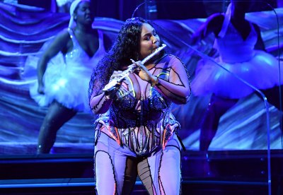 Lizzo Performing at the Grammys