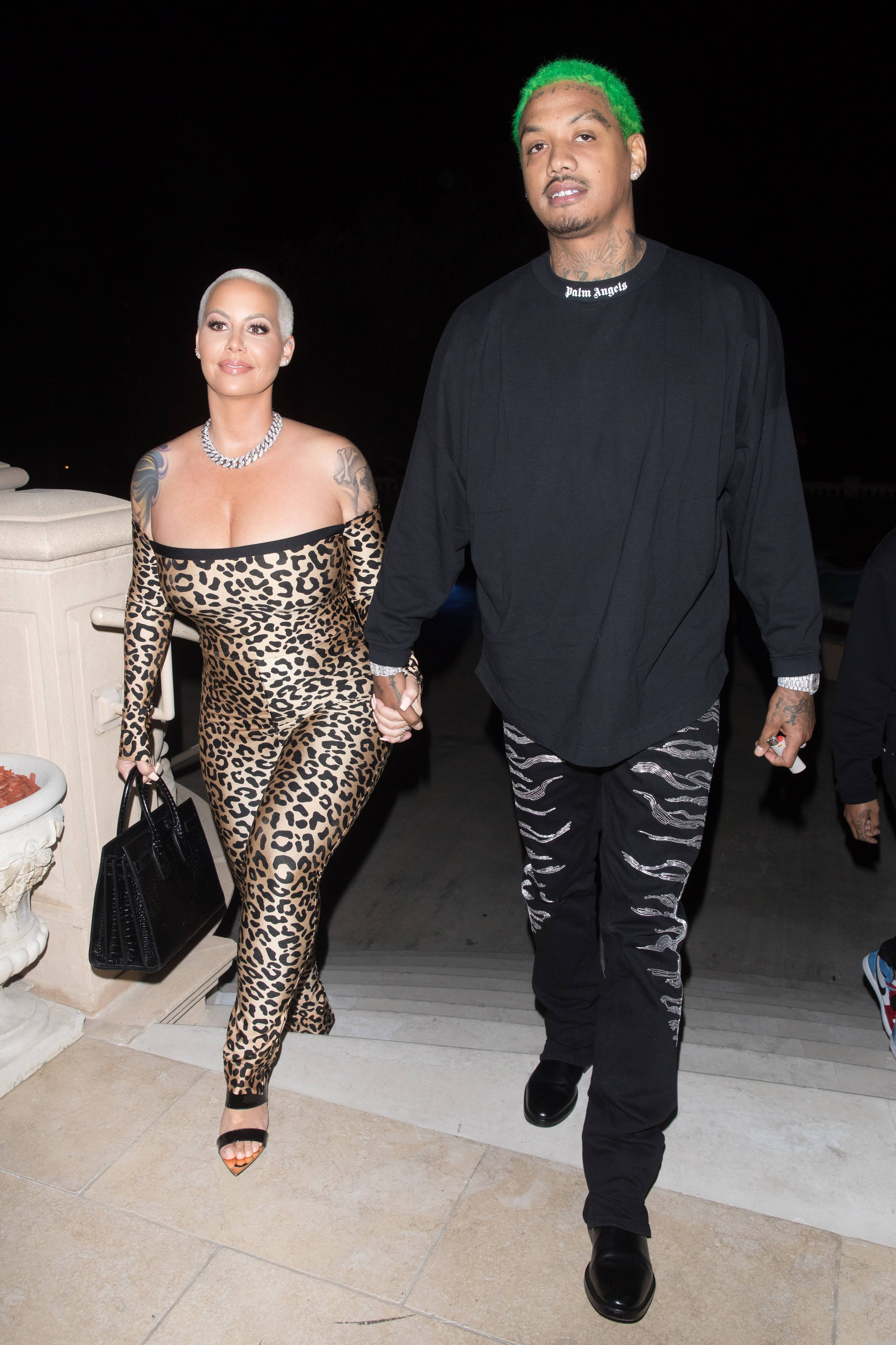 Amber Rose and Alexander Edwards at The Weeknd's NYE Party 4