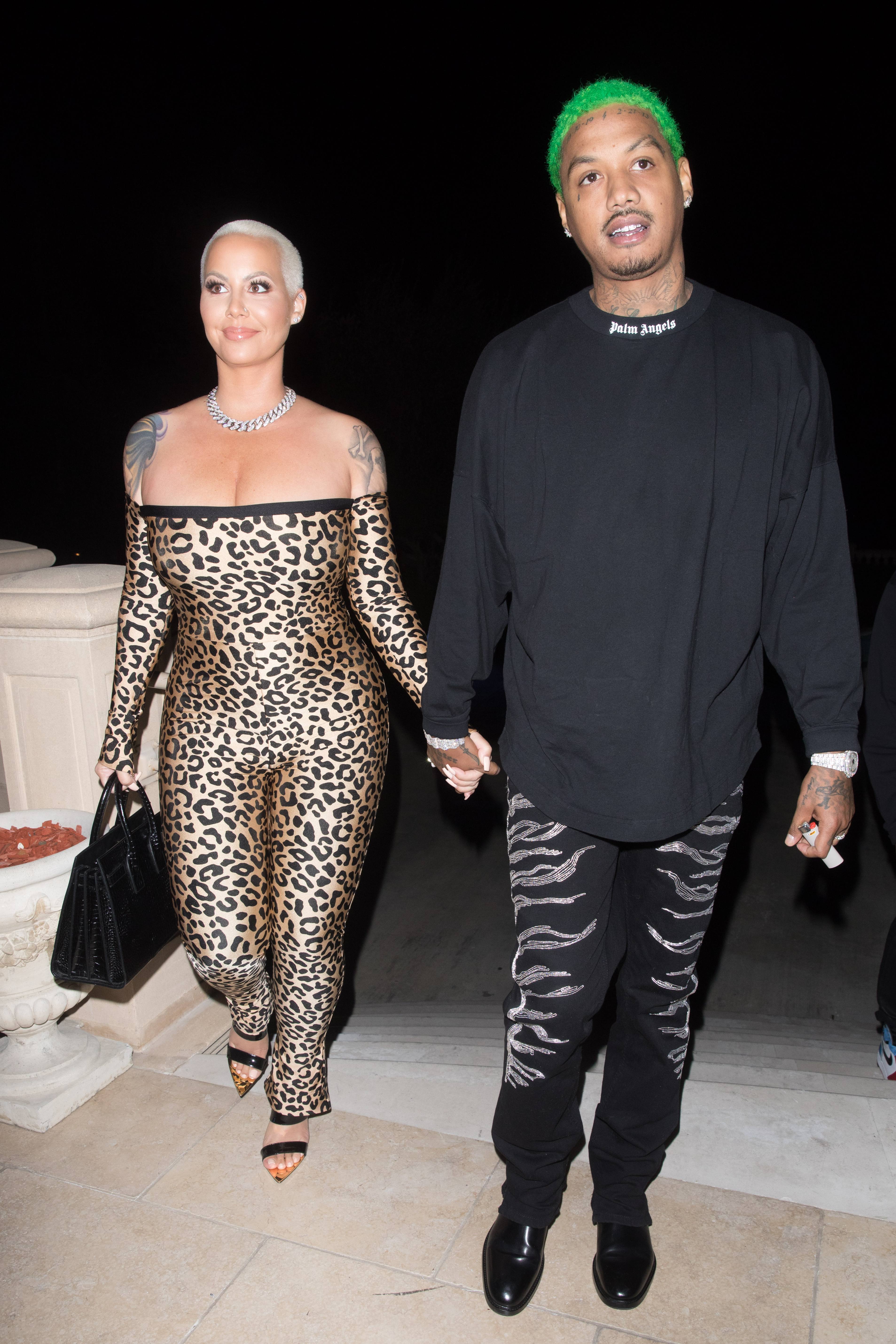 Amber Rose and Alexander Edwards date night at The Weeknd's NYE Party