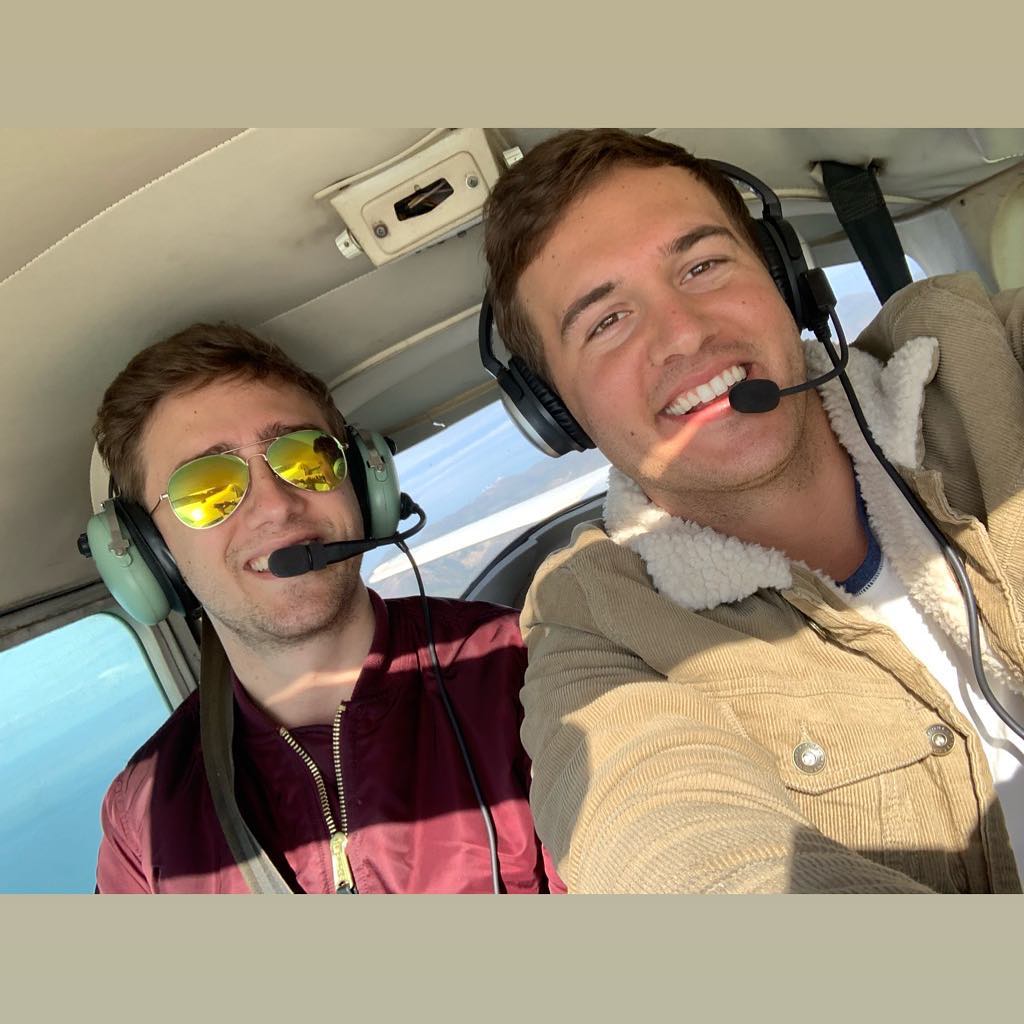 Peter Weber Flying With his Brother