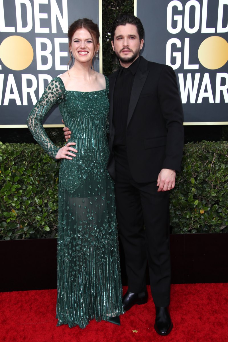 Rose Leslie and Kit Harington at the 2020 Golden Globes