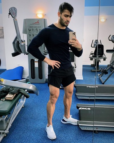 Sam Asghari at the Gym