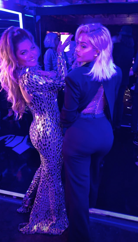 Shania Twain and Bebe Rexha at the Grammys