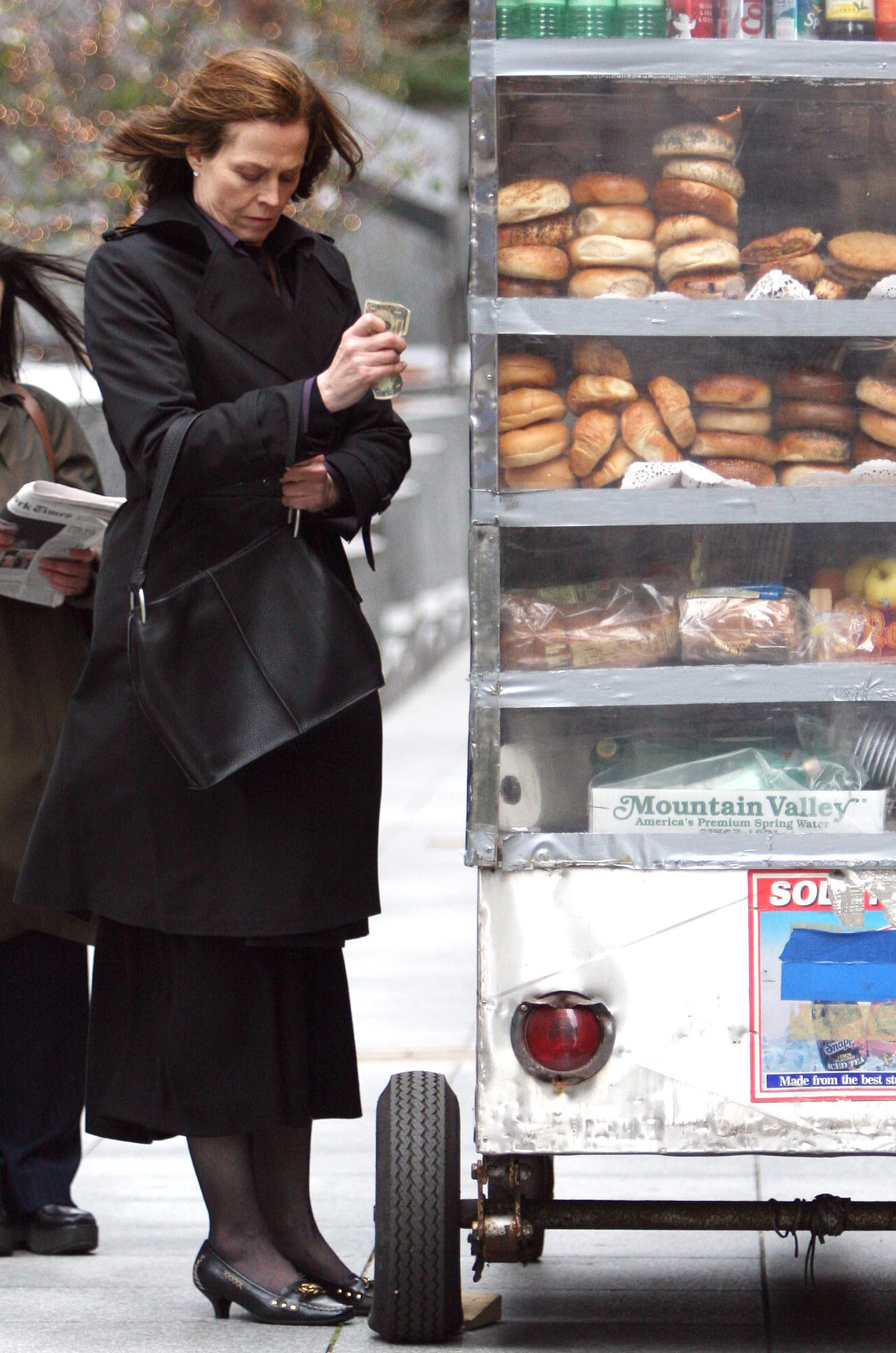 Sigourney Weaver Bagel Cart