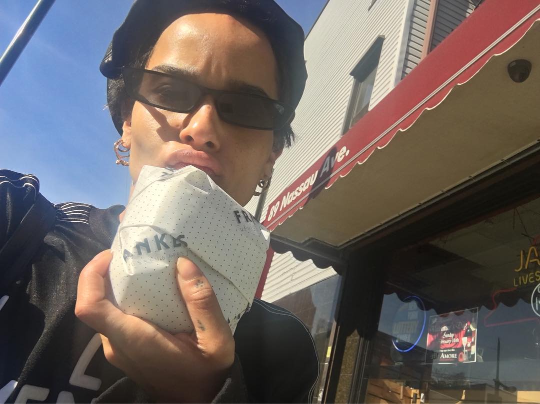 Zoe Kravitz Eating a Bagel