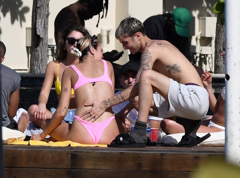 Dua Lipa in a Pink Bikini Packing on PDA With Boyfriend Anwar Hadid