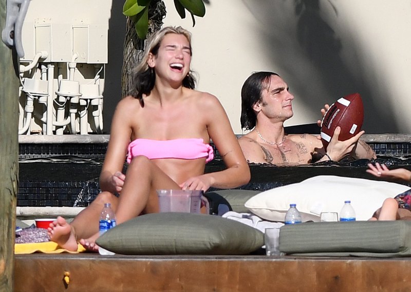 Dua Lipa in a Pink Bikini Packing on PDA With Boyfriend Anwar Hadid