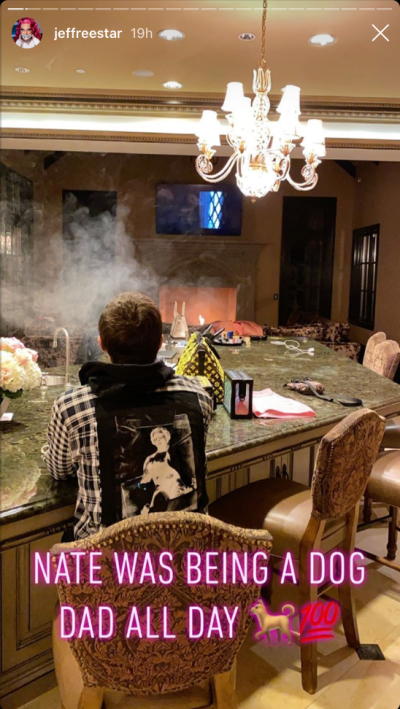 jeffree star's ex-boyfriend nate visited his house and their dogs after their split