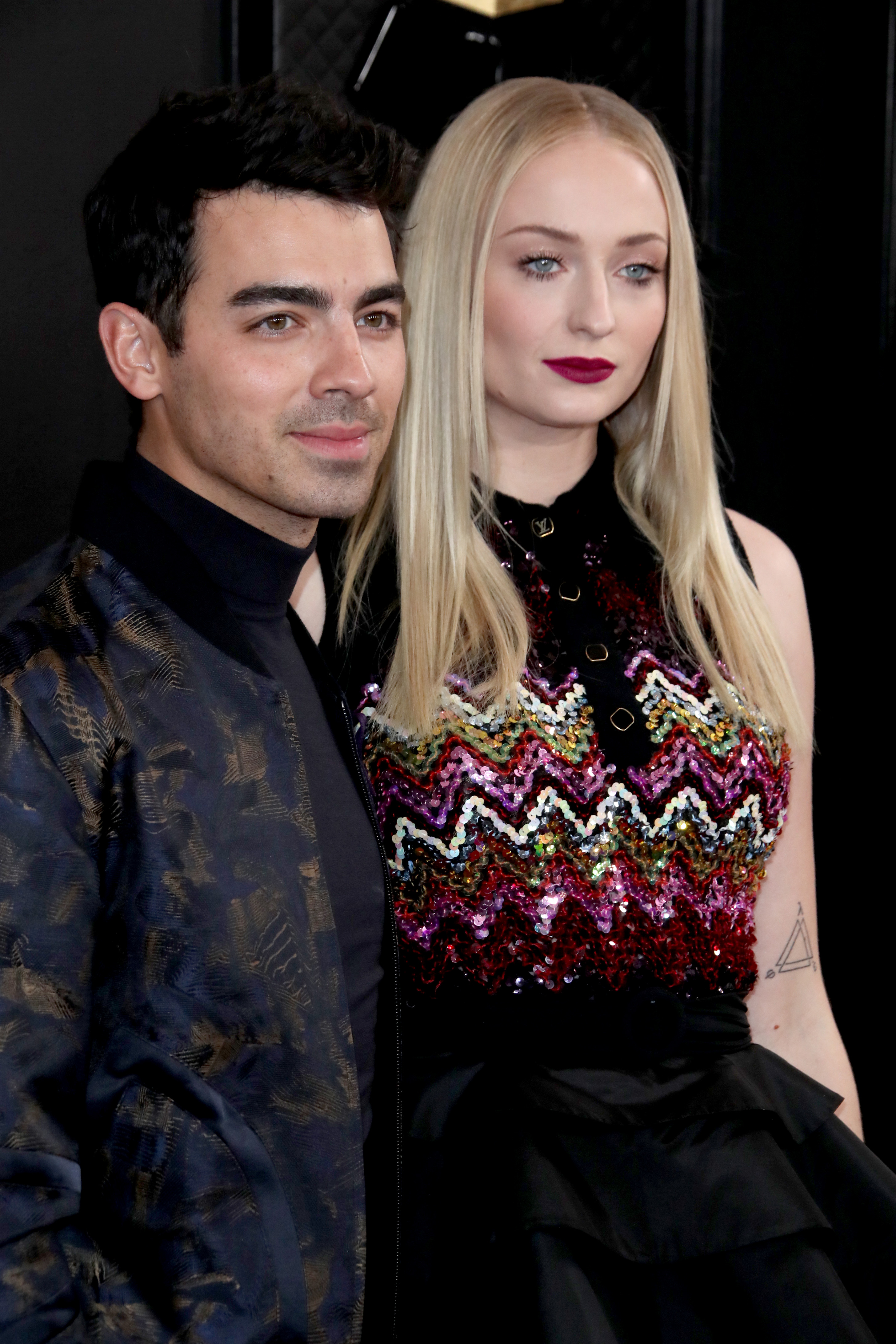 joe jonas and sophie turner at the 2020 grammys