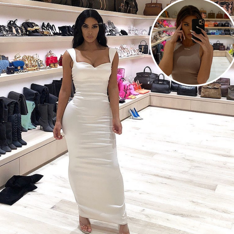 Kim Kardashian Rocks Tight White SKIMS Column Dress In New Photos –  Hollywood Life