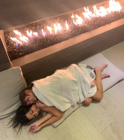 Kourtney Kardashian Laughs With Reign Disick