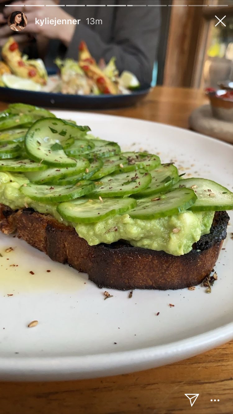 Kylie Jenner Food Avocado Toast