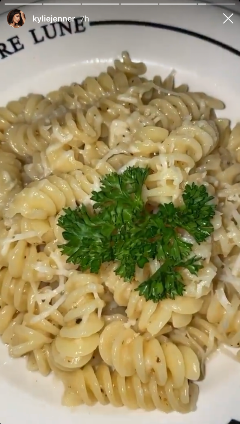 Kylie Jenner Food Pasta