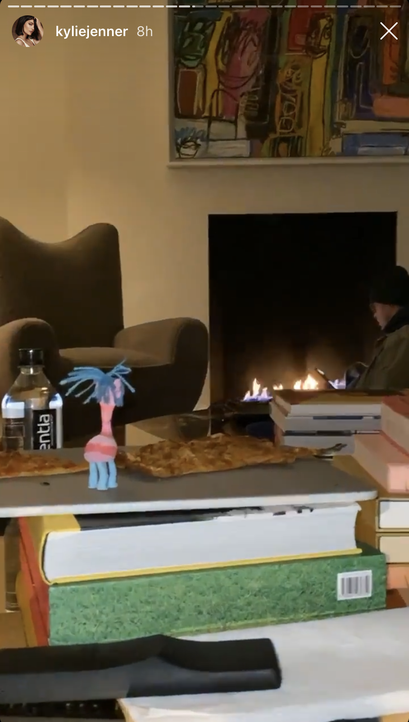 Kylie Jenner and Stasstie Karanikolaou With Cooper Trolls Doll