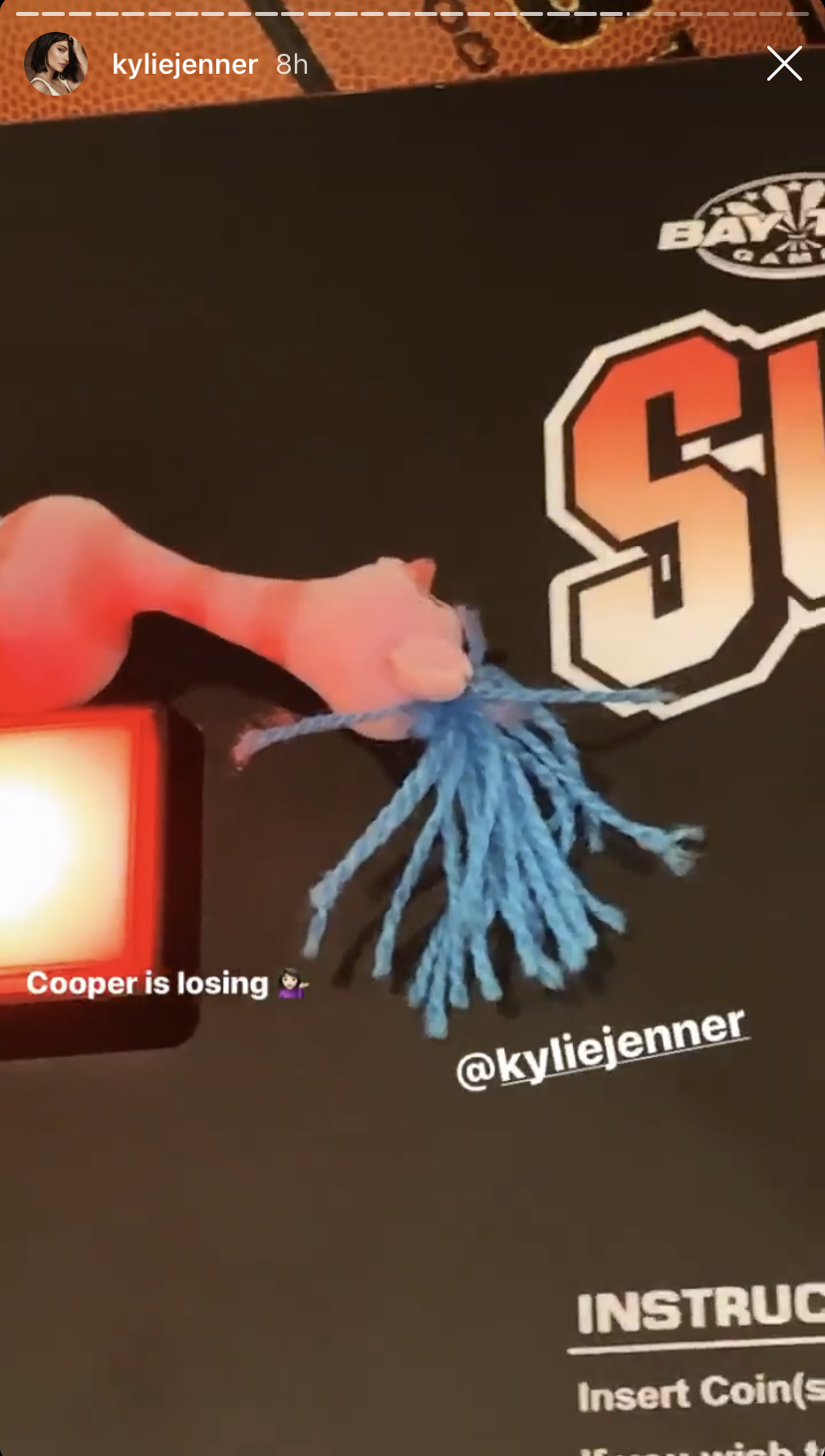 Kylie Jenner and Stasstie Karanikolaou With Cooper Trolls Doll