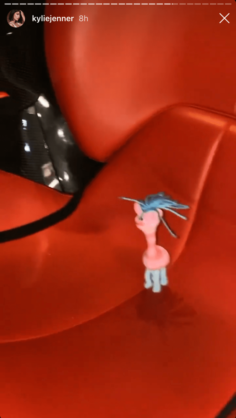 Kylie Jenner and Stasstie Karanikolaou With Cooper Trolls Doll