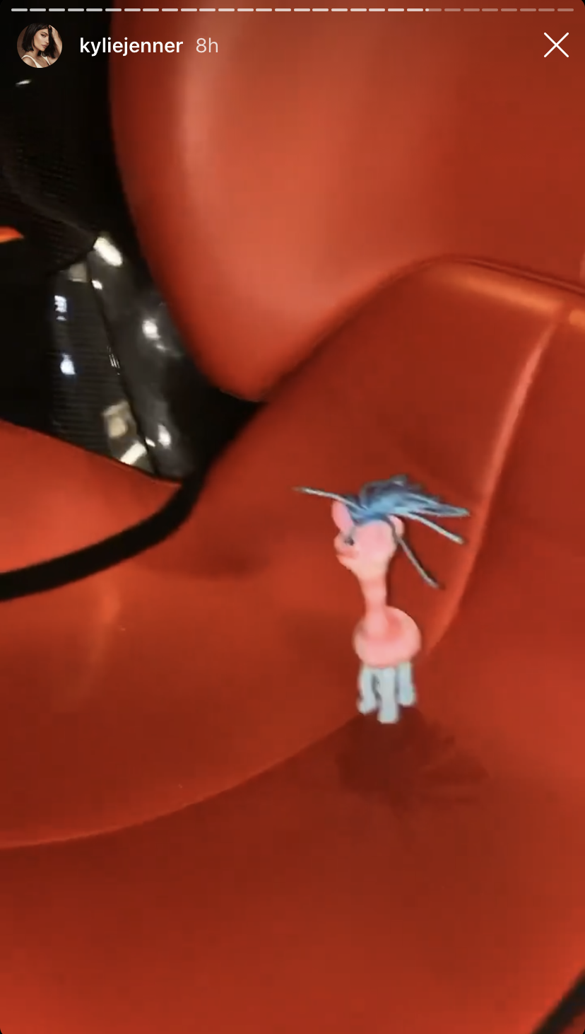 Kylie Jenner and Stasstie Karanikolaou With Cooper Trolls Doll