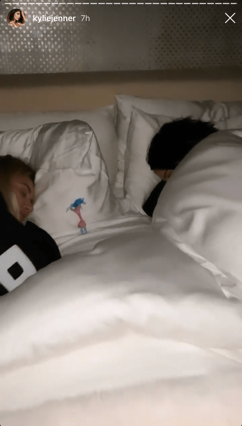 Kylie Jenner and Stasstie Karanikolaou With Cooper Trolls Doll