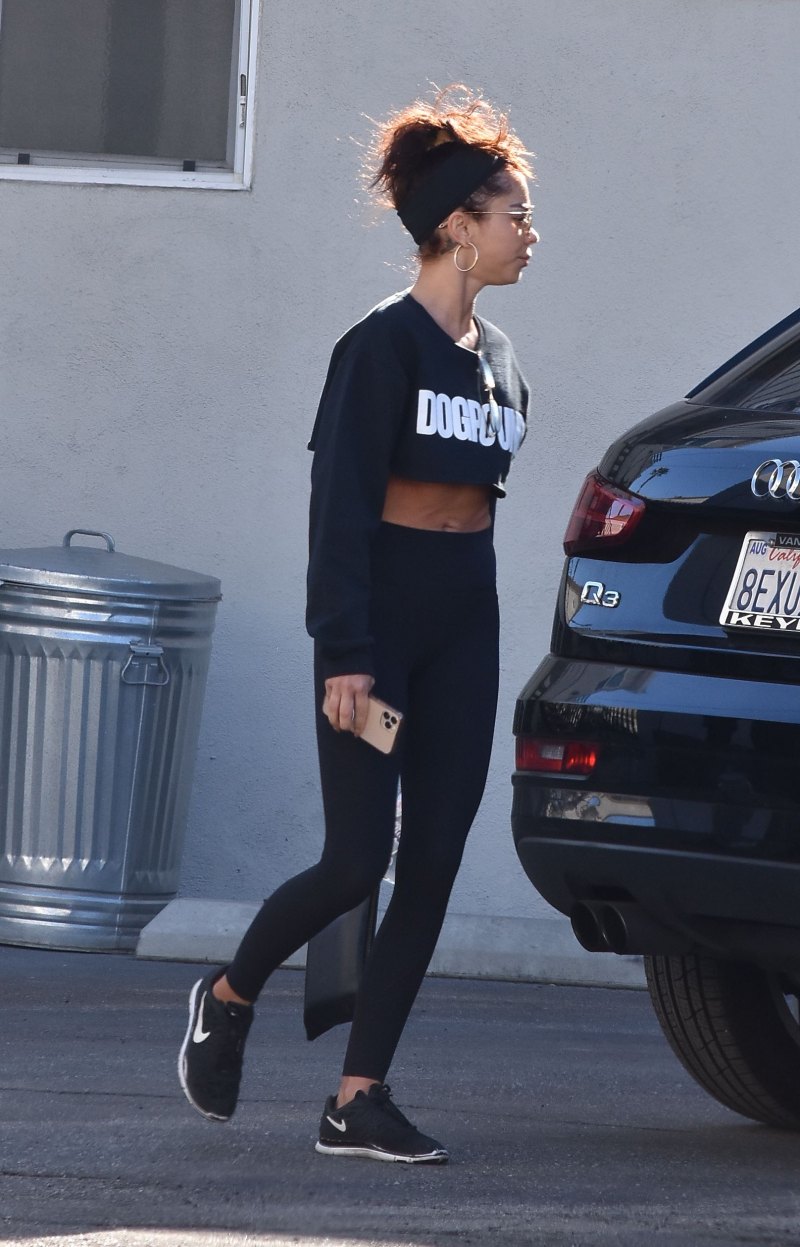 Sarah Hyland's Abs While Leaving the Gym