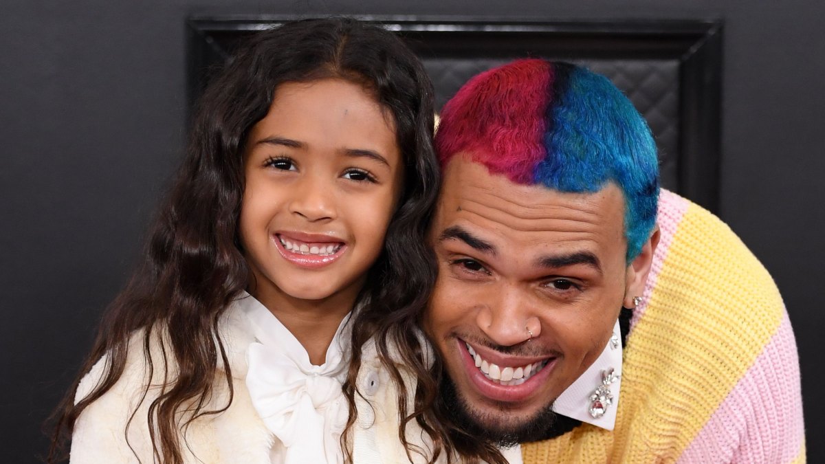 Chris Brown and Daughter Royalty at 2020 Grammys