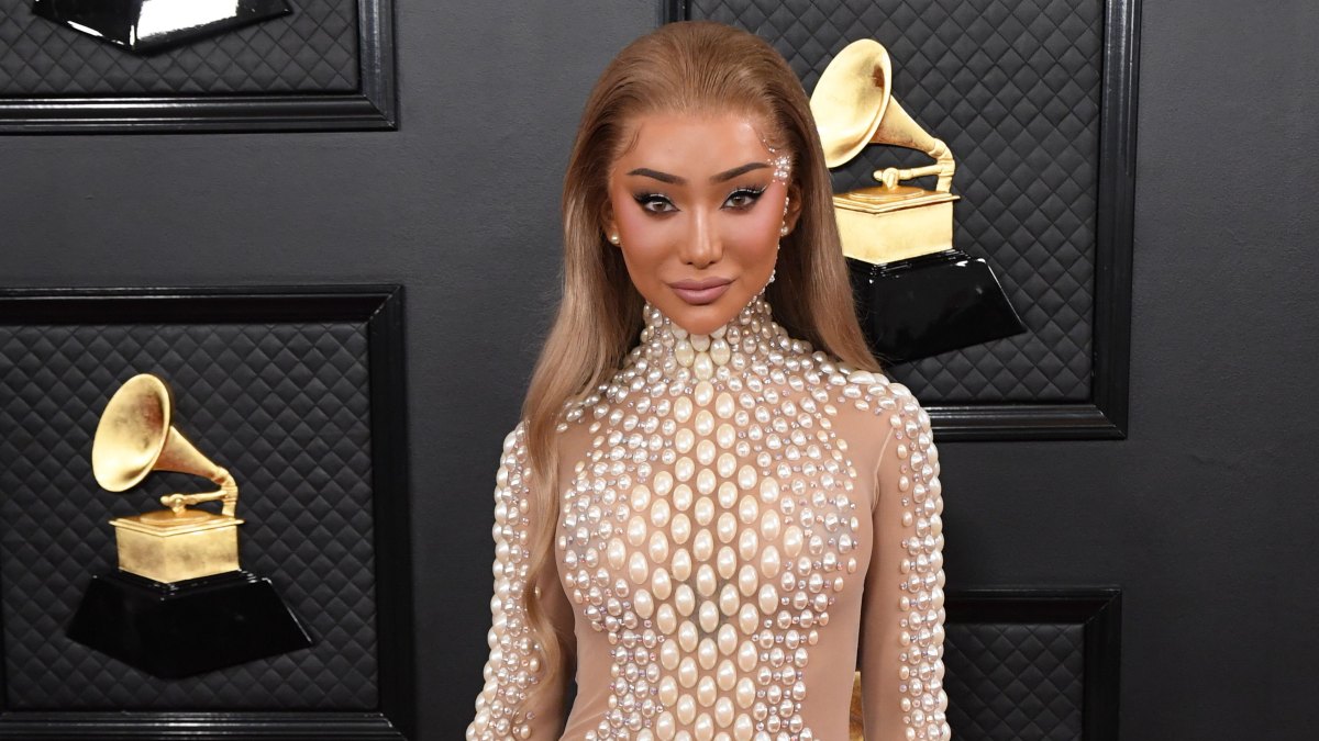 Nikita Dragun Wears Sheer Dress at 2020 Grammys