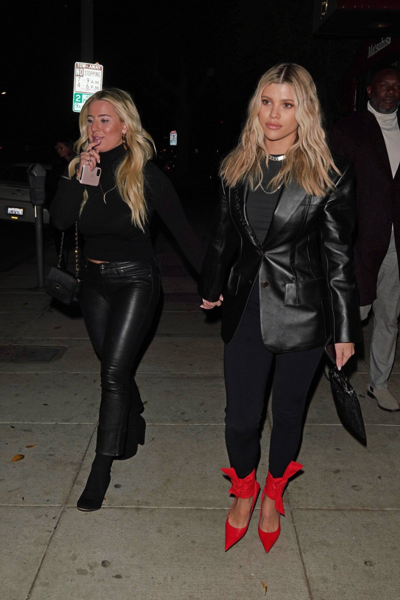 Sofia Richie at Dinner With Friends in Red Heels