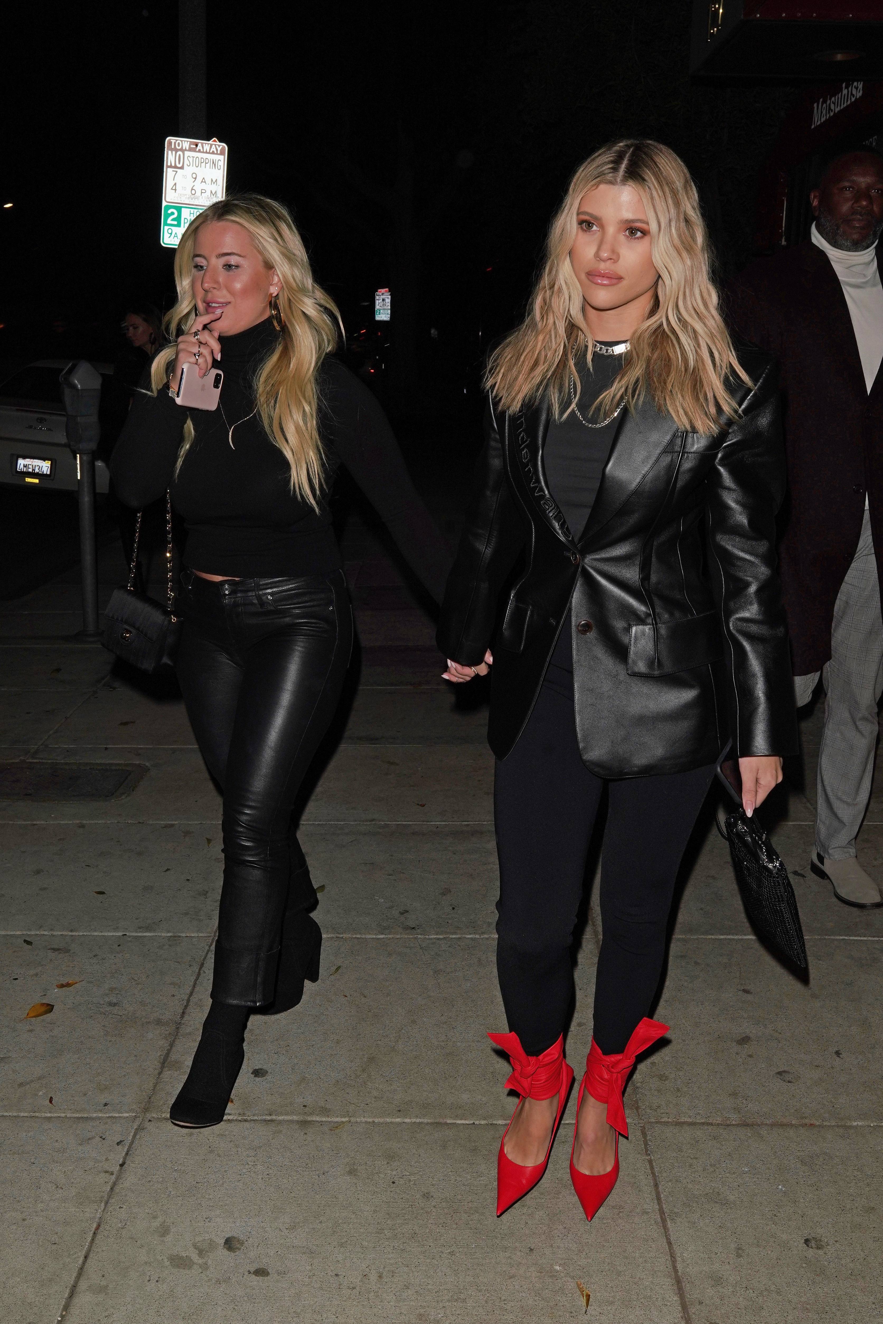 Sofia Richie at Dinner With Friends in Red Heels