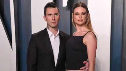 Adam Levine and Behati Prinsloo at Oscars Afterparty