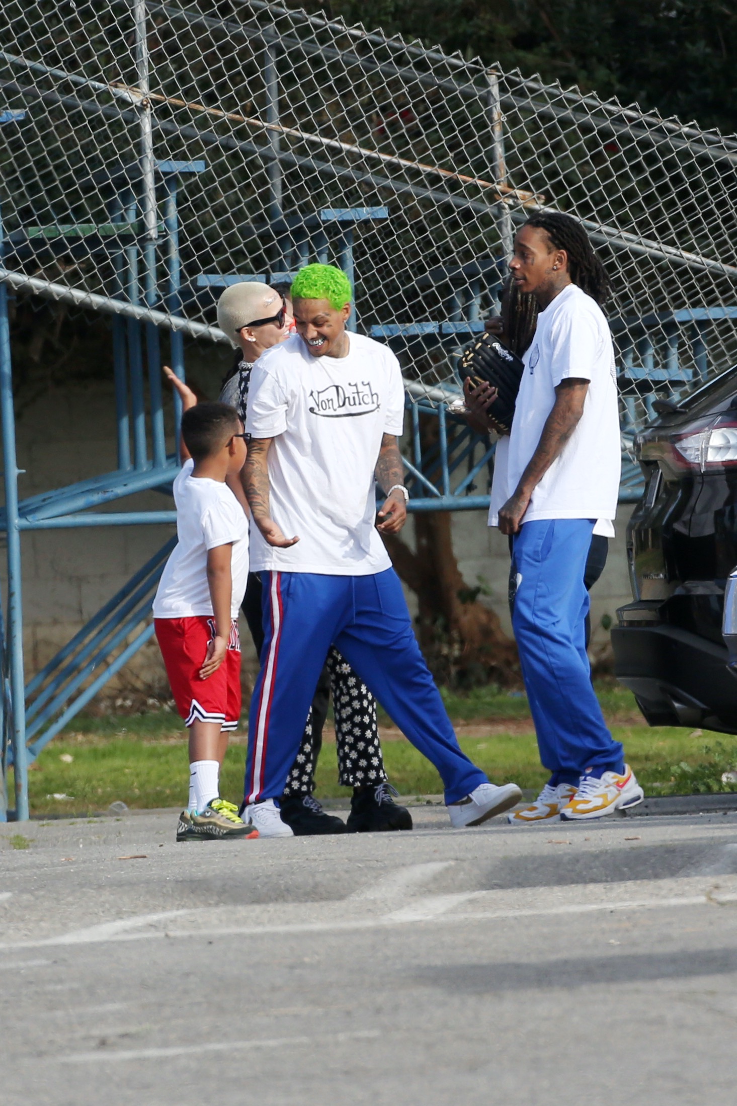 Amber Rose Attends Son's Baseball Game With Ex Wiz Khalifa and Her Baby Daddy Alexander