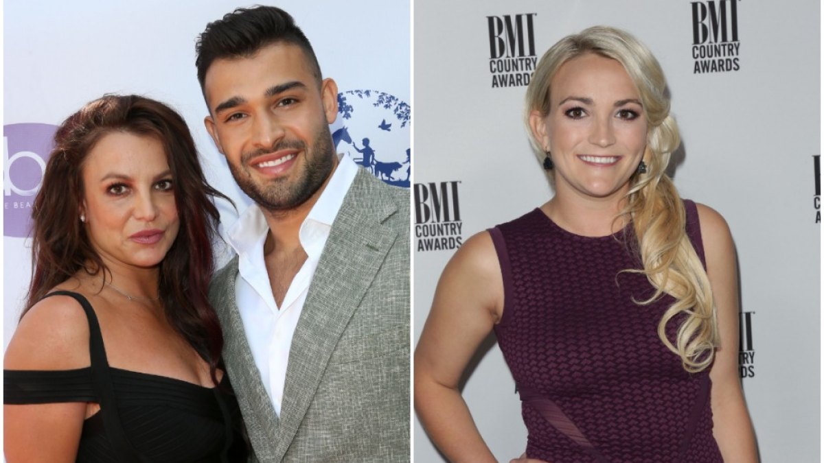 Britney and Jamie Lynn Spears and Sam Asghar