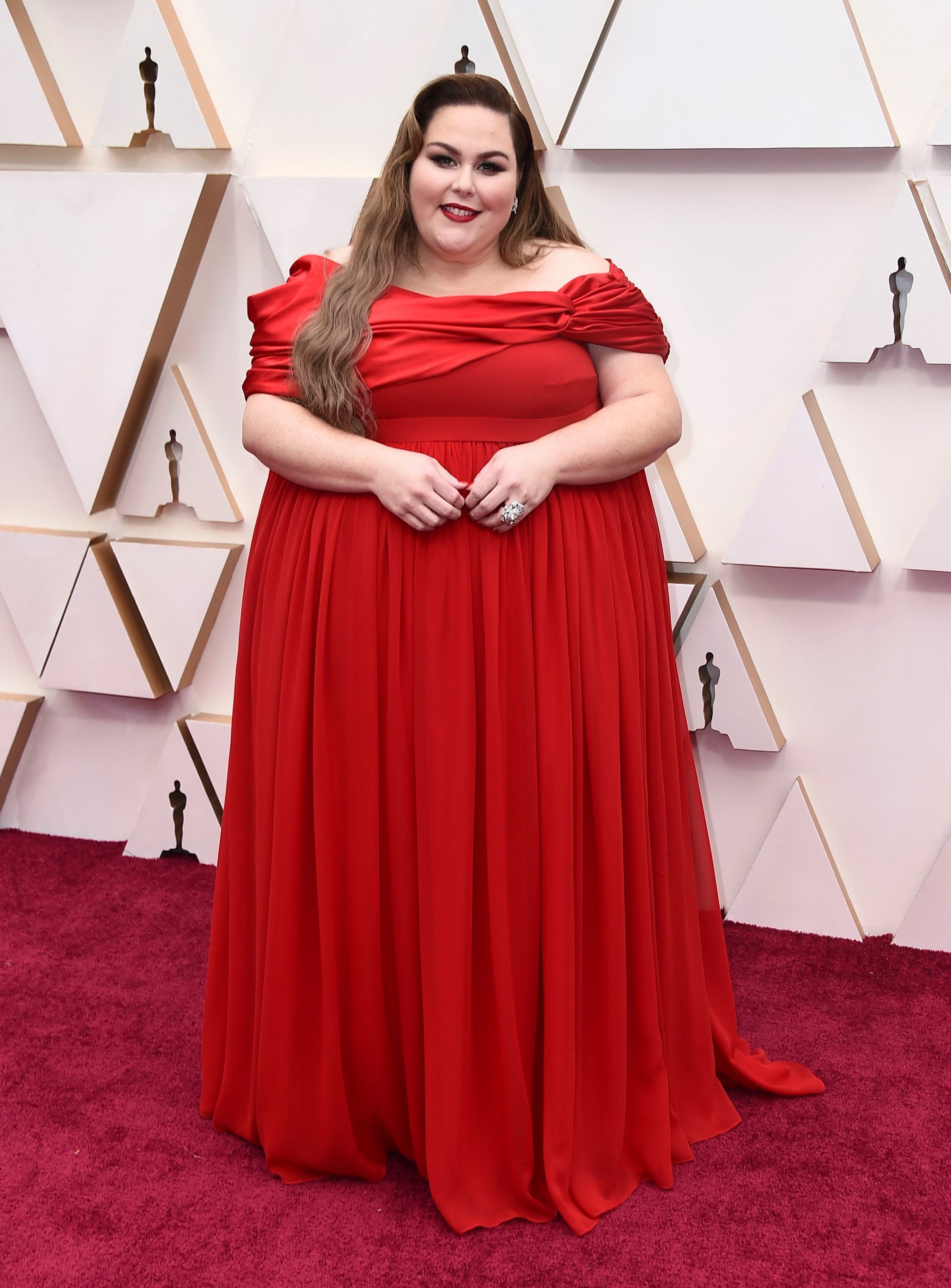 Chrissy Metz Looks Red Hot on the 2020 Oscars Red Carpet
