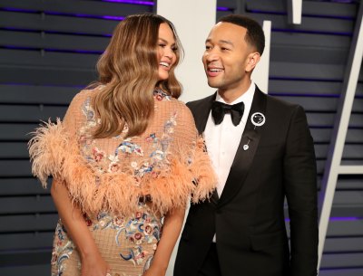 Chrissy Teigen and John Legend at the Vanity Fair Afterparty
