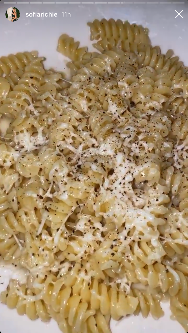 Sofia Richie Pasta With Cheese