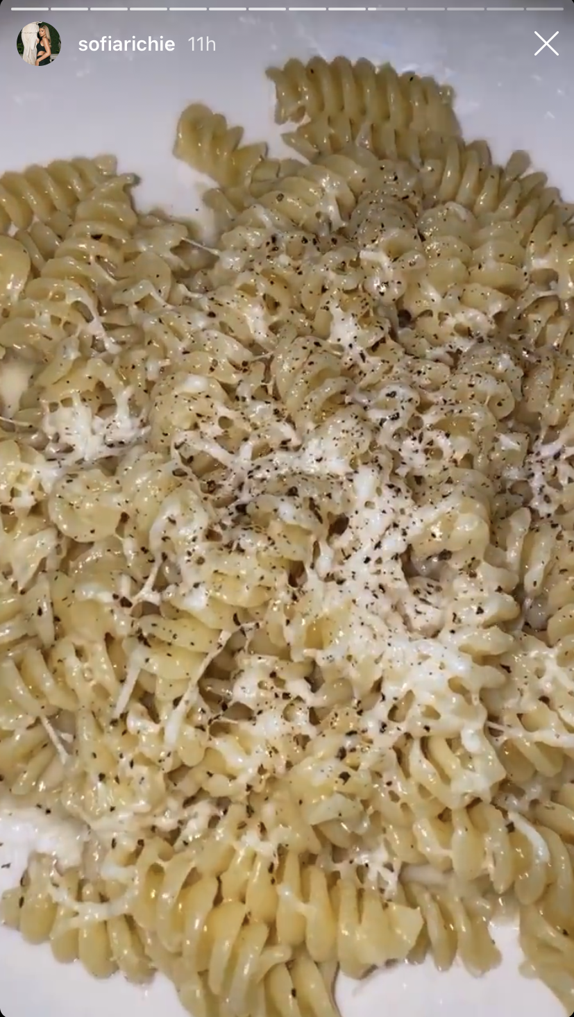 Sofia Richie Pasta With Cheese