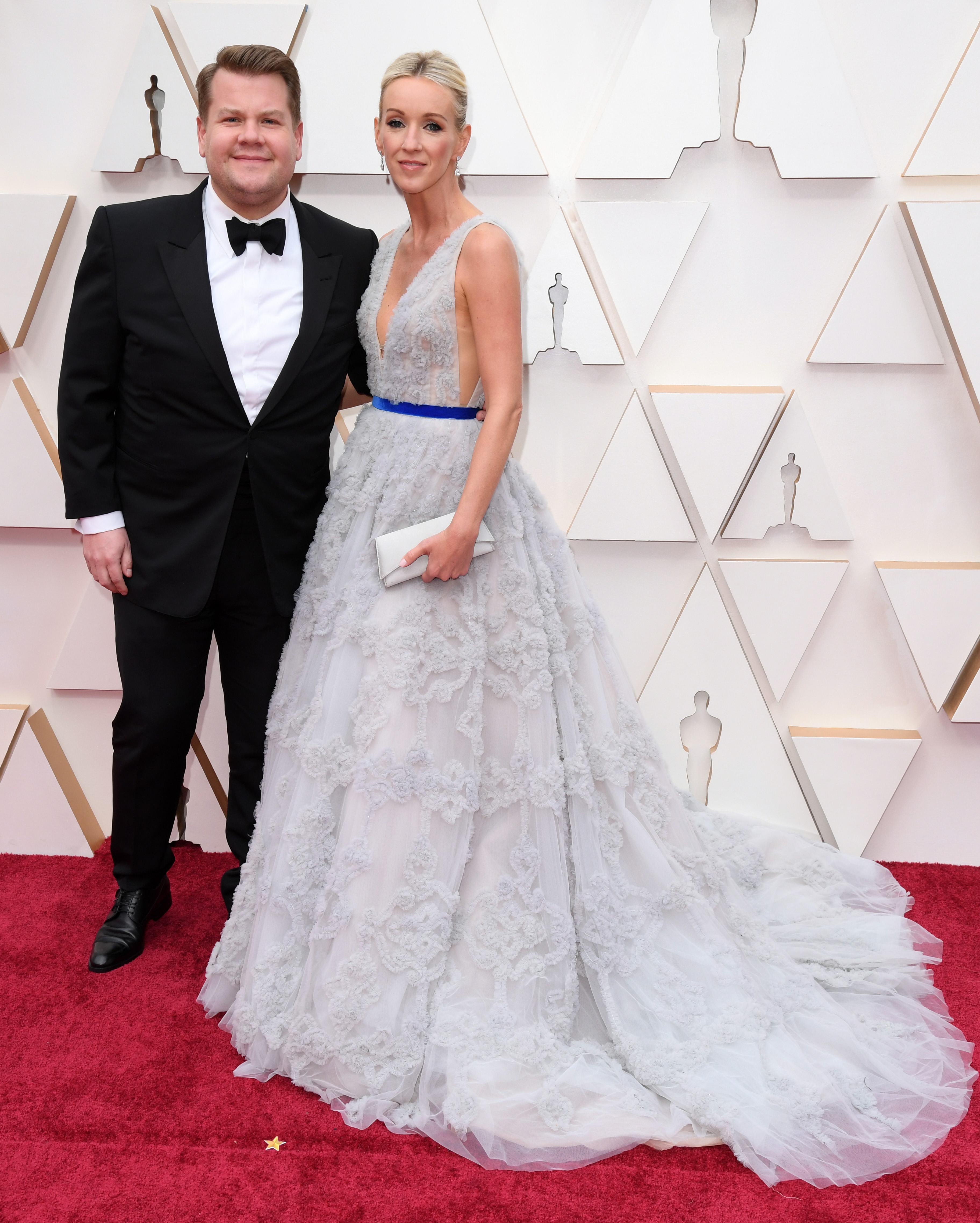 James Corden and Julia Carey