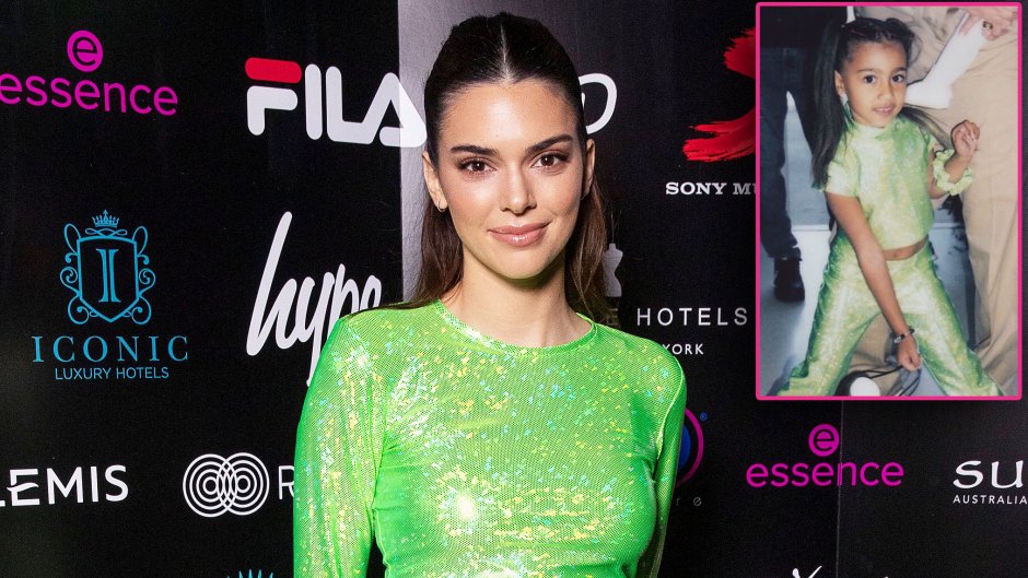 Kendall Jenner Channels Her Inner North West in a Sparkly Lime-Green Set From Saks Potts