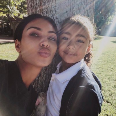 Kim Kardashian and North West Pose For a Selfie