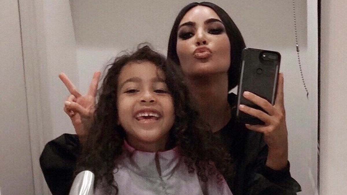 Kim Kardashian and North West Selfie