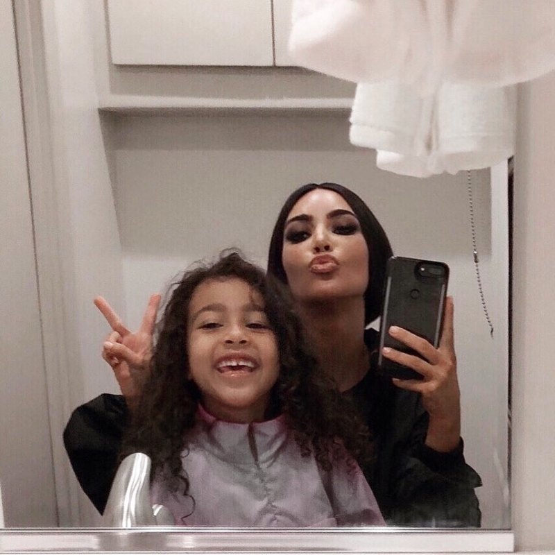 Kim Kardashian and North West Selfie