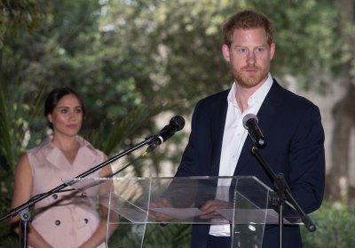 Prince Harry at the Podium With Meghan Markle