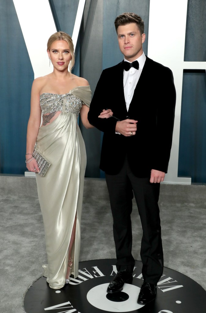 Scarlett Johansson and Colin Jost at the Oscars Afterparty
