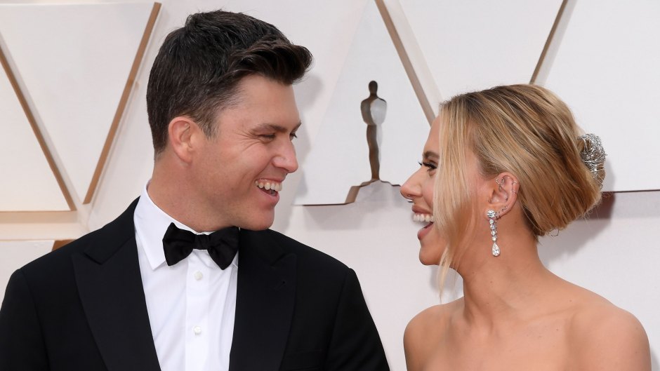 Scarlett Johansson and Colin Jost at the 2020 Oscars
