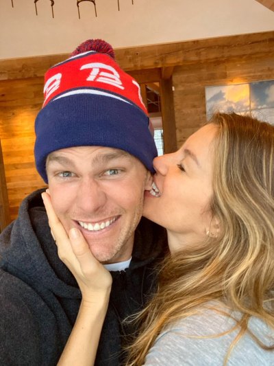Tom Brady and Gisele Bündchen Valentines Day Kiss