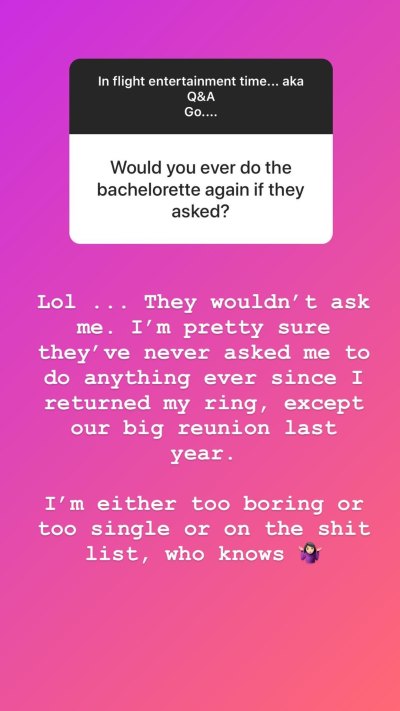 Andi Dorfman Says She's Too Boring to be the Next Bachelorette in Instagram Q&A