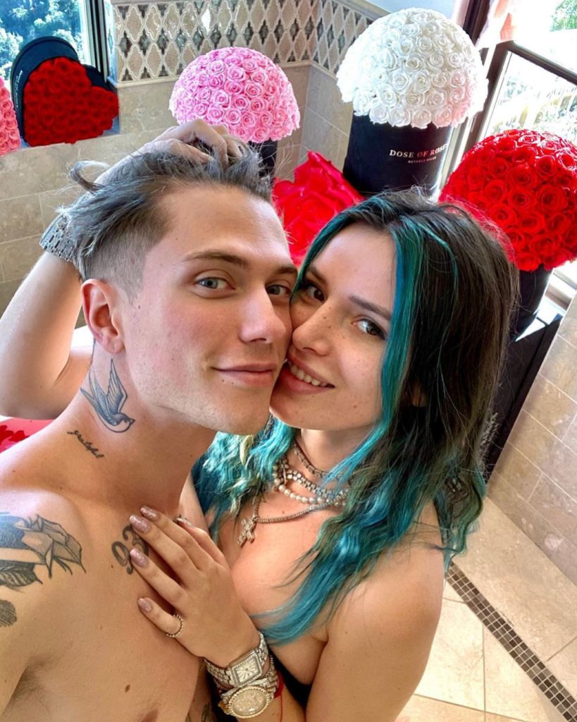 Bella Thorne and Benjamin Mascolo Valentine's Day Flowers